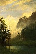 Albert Bierstadt, Moonlit Landscape